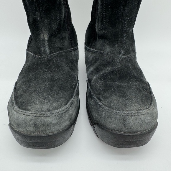 Sorel Water Fall Black Suede Waterproof Leather Winter Boots Size 7.5 - Picture 3 of 12